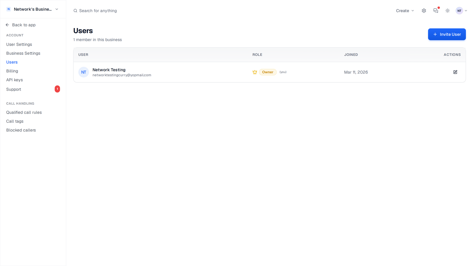 Users page where agencies invite team members and clients with role-based permissions across workspaces